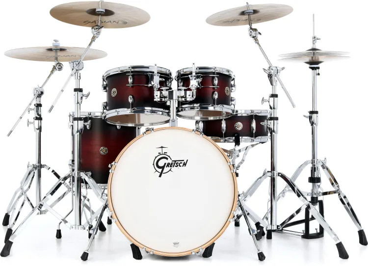 Gretsch Catalina Maple 5-piece Shell Pack with Snare Drum, in Satin Deep Cherry Burst