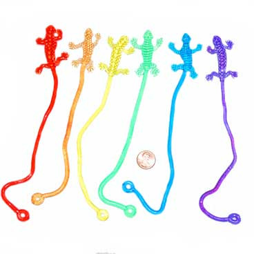 Sticky Lizards on a String Small Sticky Toy for Kids!