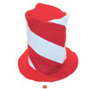Felt Red & White Swirl Stovepipe Hat