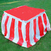 Red White Striped Table Skirt