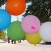 Carnival Prize - punch balls hanging outside