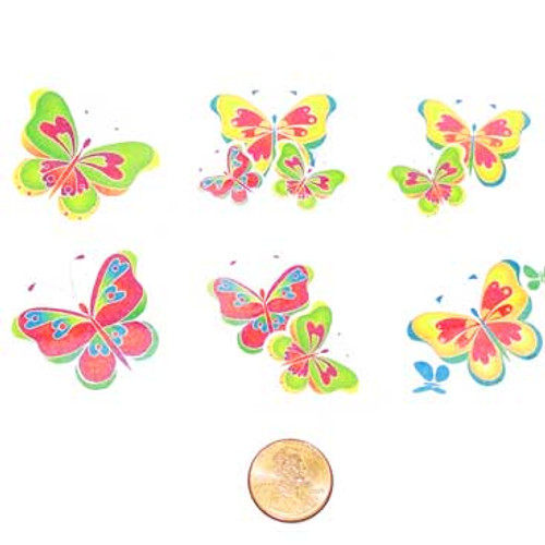 Butterfly Temporary Tattoos (144 total tattoos in 2 bags) 5¢ each