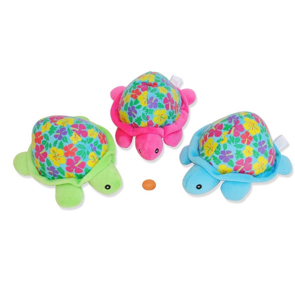 Toy Stuffed Animal Turtles with Colorful Flowers Luau