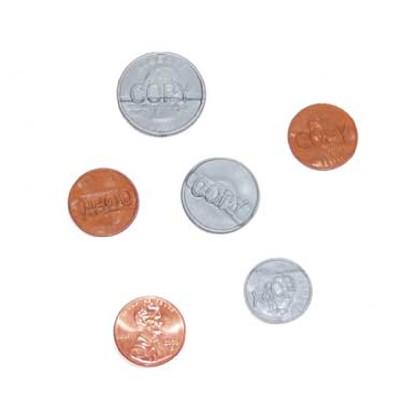 plastic play coins