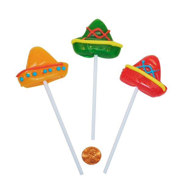 Assorted Sombrero Suckers - Fiesta Treat!