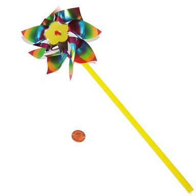 Metallic Rainbow Pinwheels Novelty Pinwheels