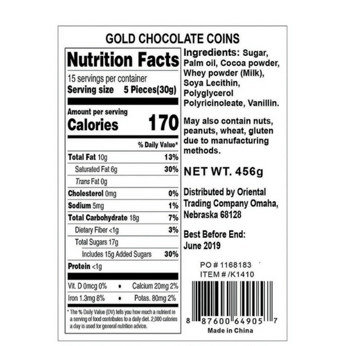 Chocolate Gold Coin Candy