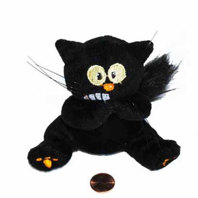 plush black cat stuffed animal