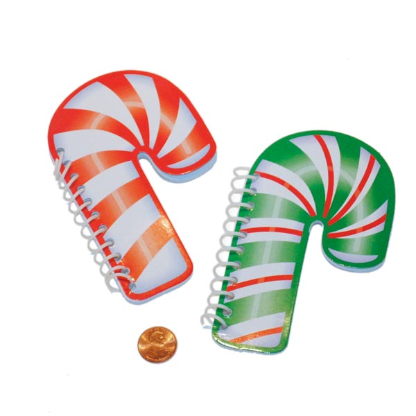 Candy Cane Mini Spiral Notepads Fun, Inexpensive Prize!