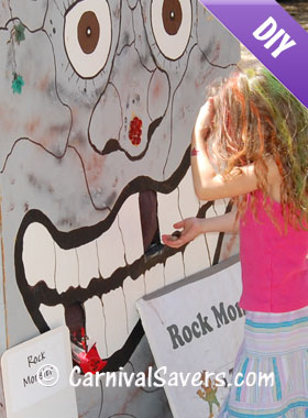 diy rock monster carnival game idea