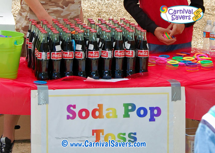 soda pop toss traditional carnival game