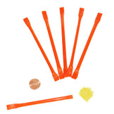 Orange Candy Filled Straws