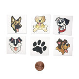 Washable Kids Puppy Dog Tattoos - Temporary Tattoos