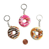 Wholesale Donut Shaped Keychains - Assorted Styles