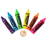 Rubber Crayon Erasers (144 total erasers in 2 bags) 20¢ each