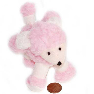 pink stuffed poodle