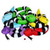 colorful bright colored plush snakes wholesale