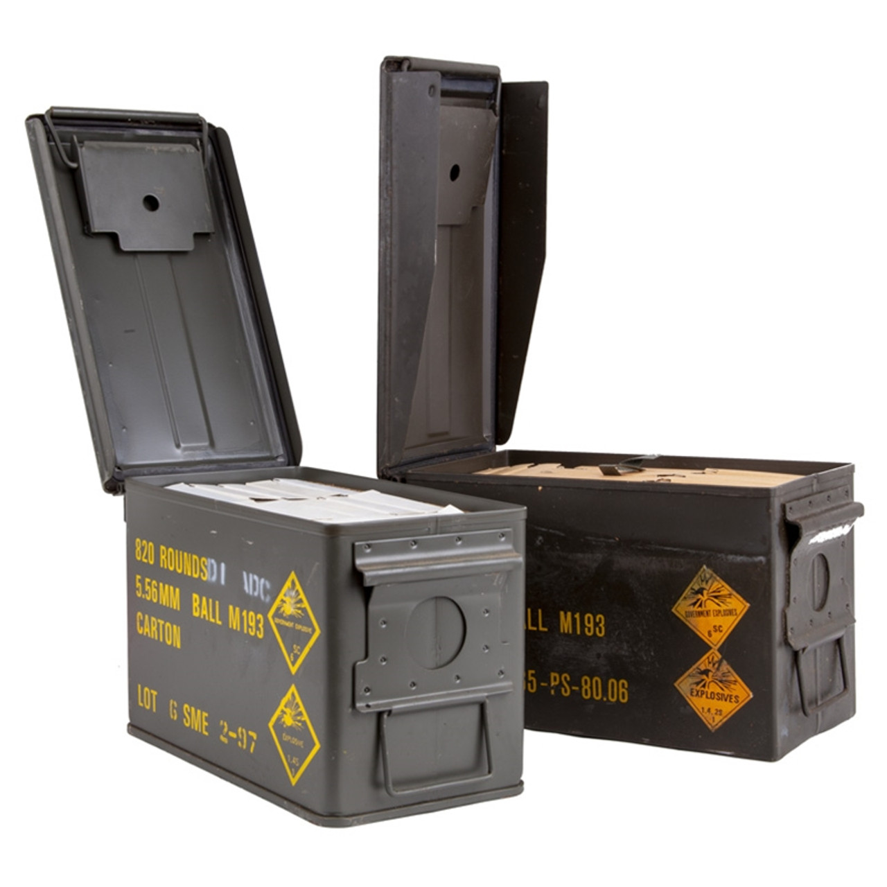 820rds Malaysian 5.56x45mm Ball M193 Surplus Ammunition 55 Grain Full Metal  Jacket in Ammo Can - Centerfire Systems