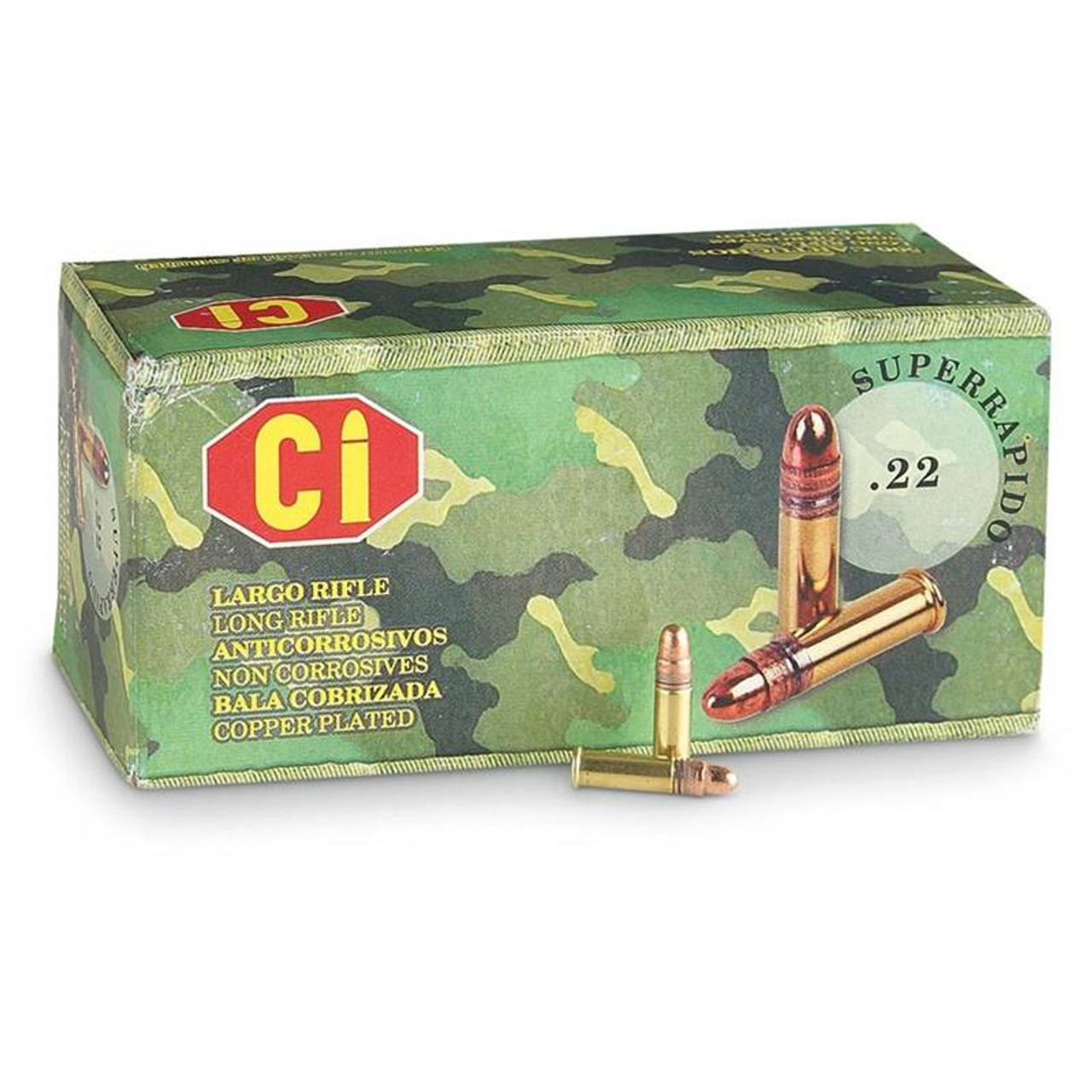 CI of Mexico .22 LR 40GR HVCP Ammo 50rds - Centerfire Systems