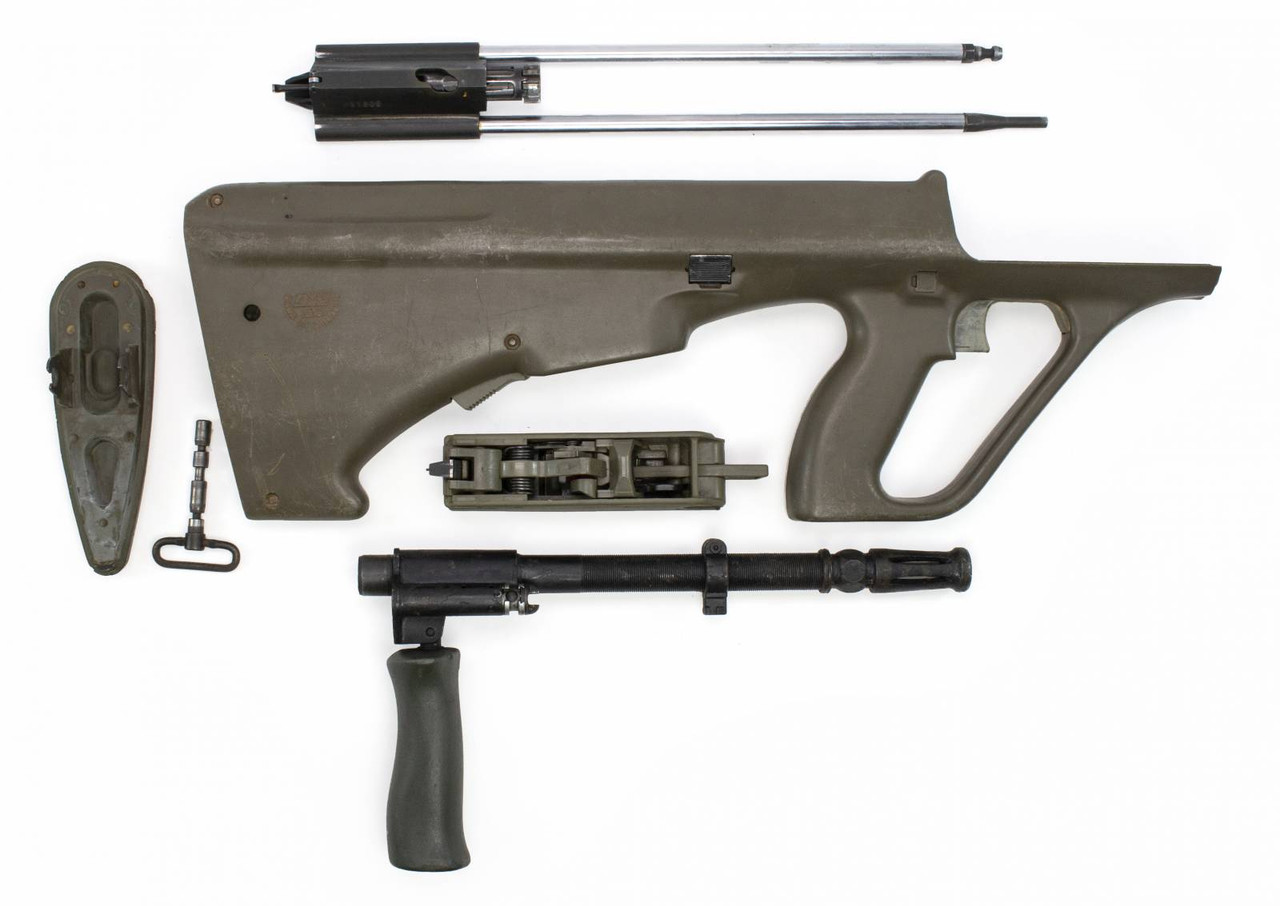 Original Malaysian Steyr Aug 5.56x45 Stock, Bolt, and Trigger Pack