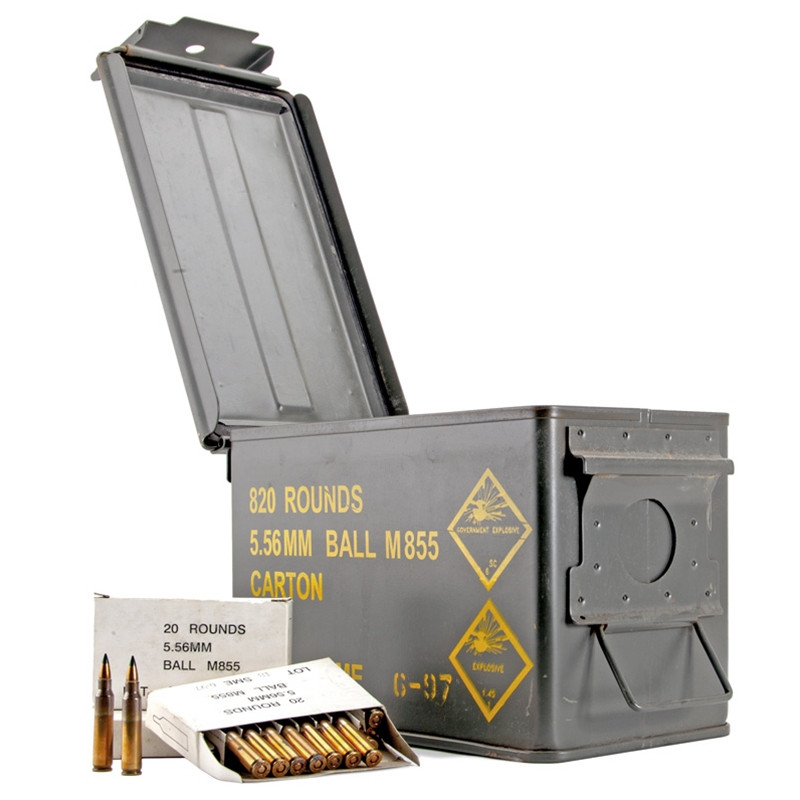 米軍放出品 チャレンジ 鍵 ミリタリー 空軍 エアフォース アメリカ軍 820rds Malaysian 5.56x45mm Ball M855 (NATO) Surplus Ammunition 62