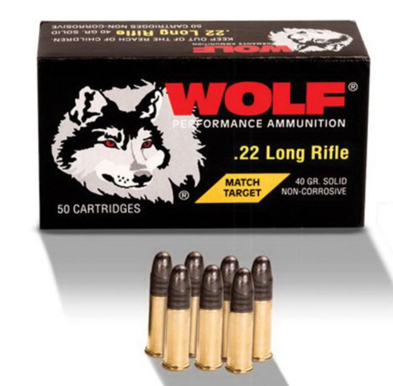 Wolf Match Target 22 LR 40 gr Round Nose 50rd Box - Centerfire Systems