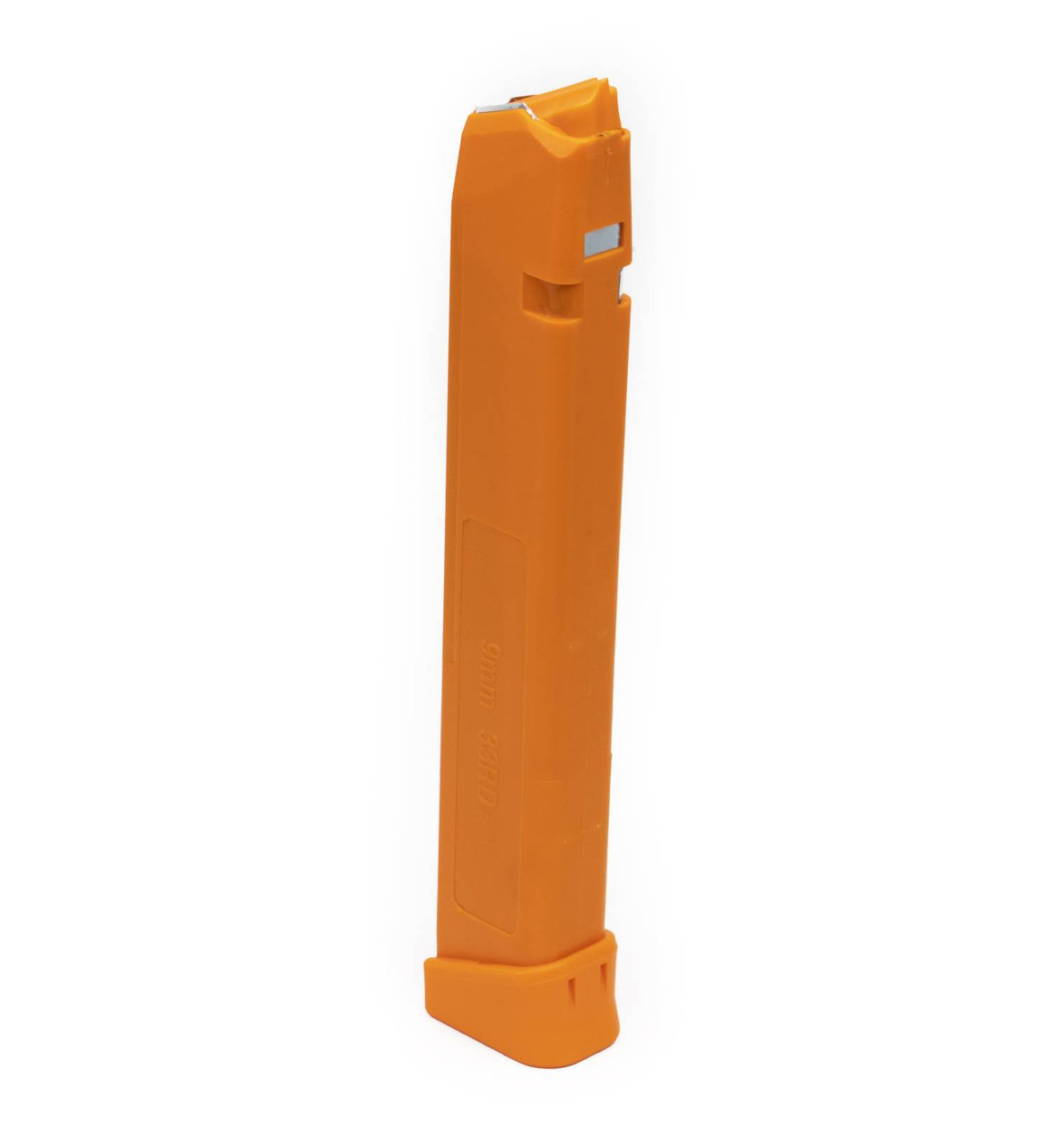 Glock Compatible 9mm 33rd ORANGE Reinforced Steel Lined Polymer Magazine -  Centerfire Systems