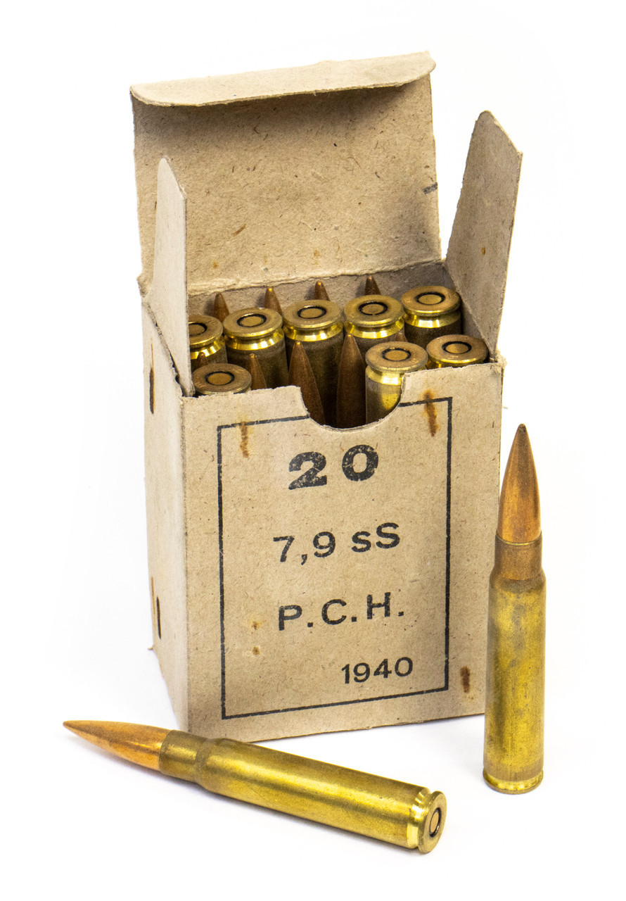 Greek 8mm 1940 Surplus Ammo - 20 Round Box