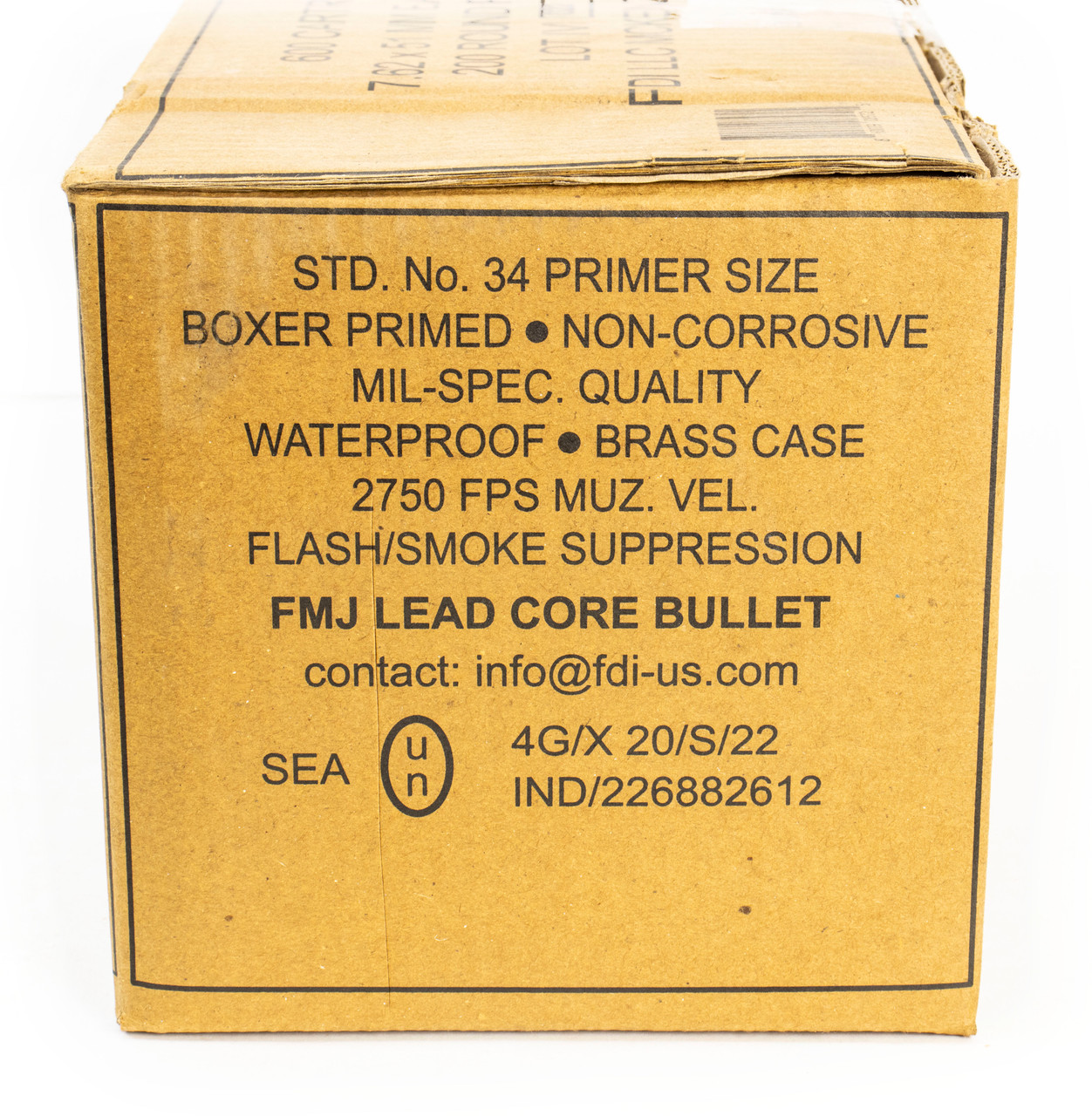 FDI 7.62X51 NATO (308) 149 GR FMJ M80 BALL - 200rd BATTLE PACK