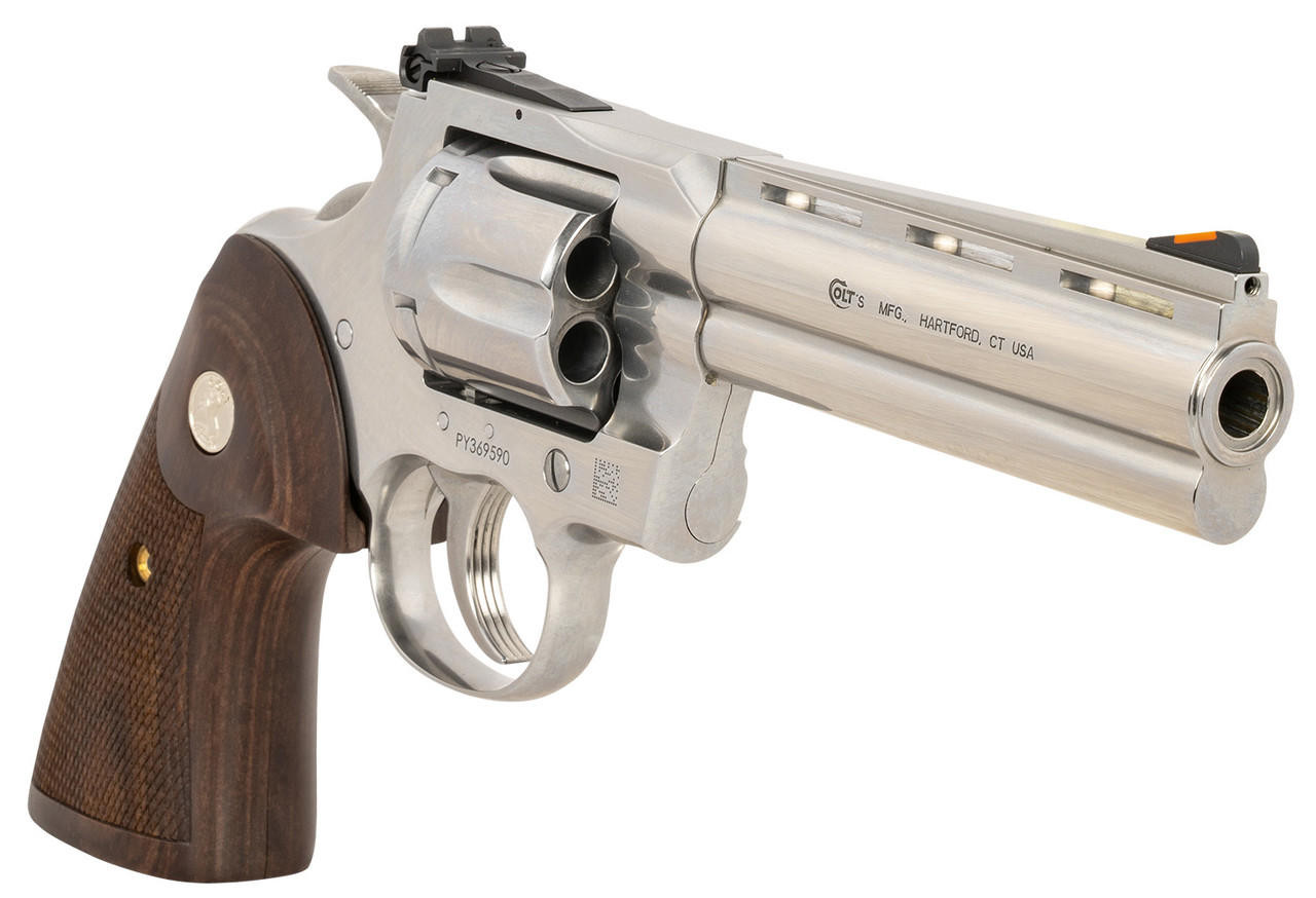 Colt Python 357 Magnum Revolver Recessed Target and Vent Rib w/ Walnut ...