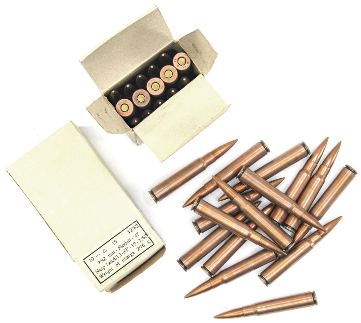 8mm Mauser M47 180GR FMJ 15rds Surplus Ammunition 1940's-1960's