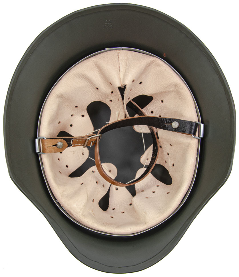 Elmetto M35 Tedesco WW2 Riproduzione - In Acciaio, Con Fodera In Pelle E Cinturino, Colore Grigio - Foto 8