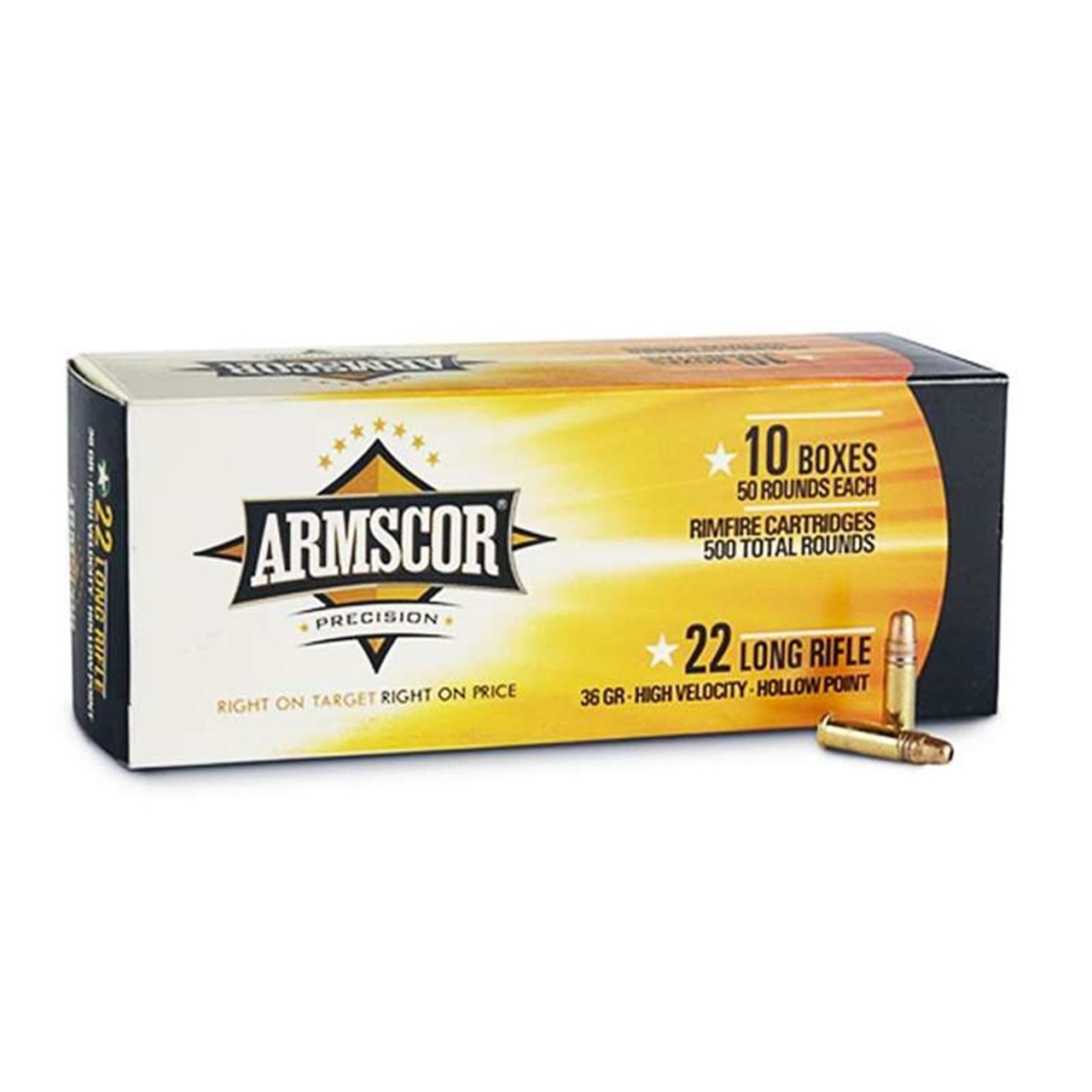 Armscor 50015ph Rimfire 22 Lr 36 Gr High Velocity Hollow Point Hvhp 50 Bx 100 Cs Centerfire 8705