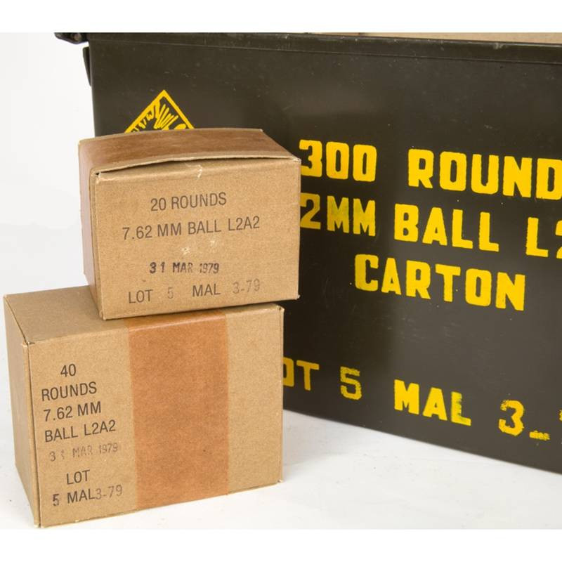Malaysian 7.62x51 (.308 Winchester) 146 Grain FMJ Ball L2A2 300rds
