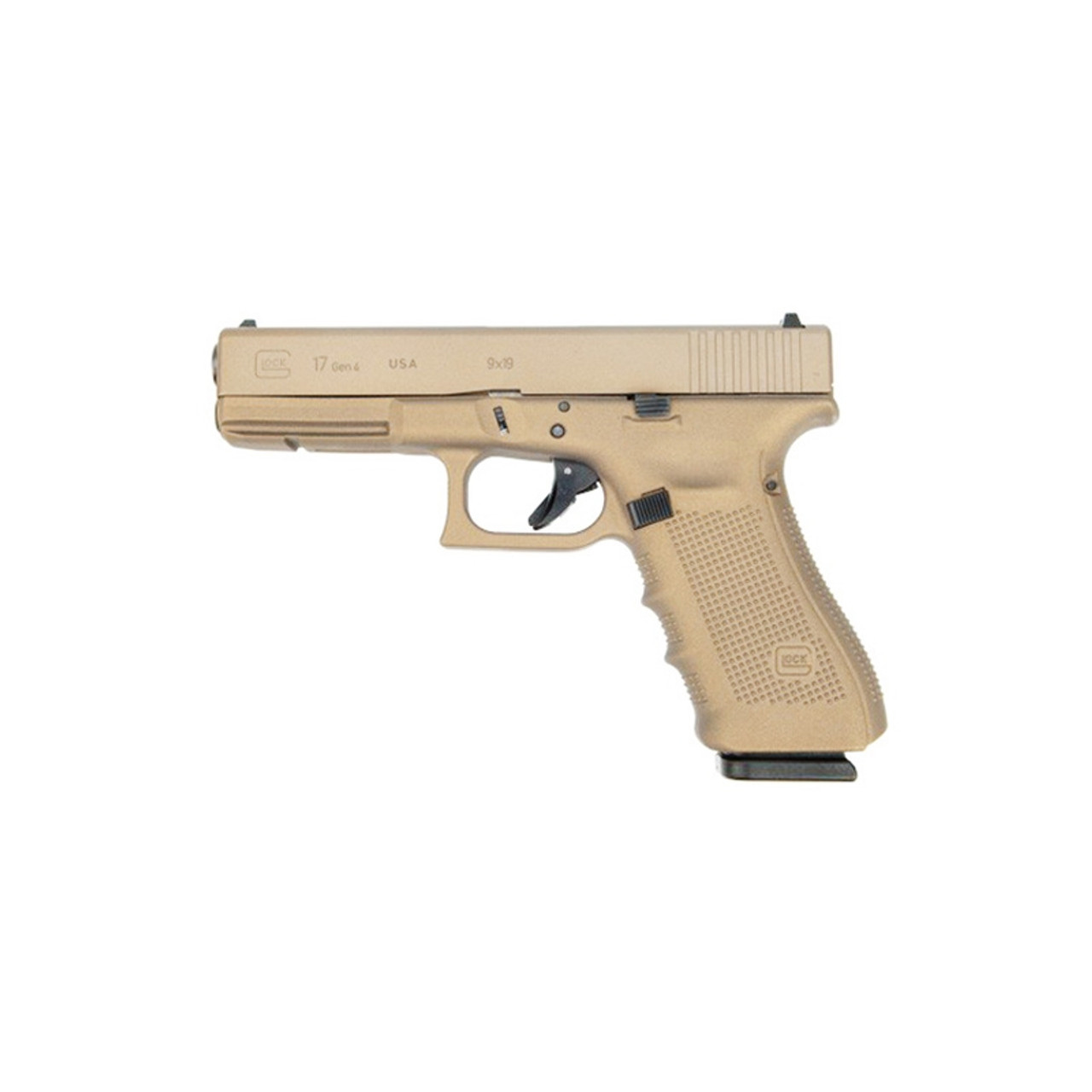 Glock G17 G4 9mm Luger in Desert Tan - 4.48 Barrel - Centerfire