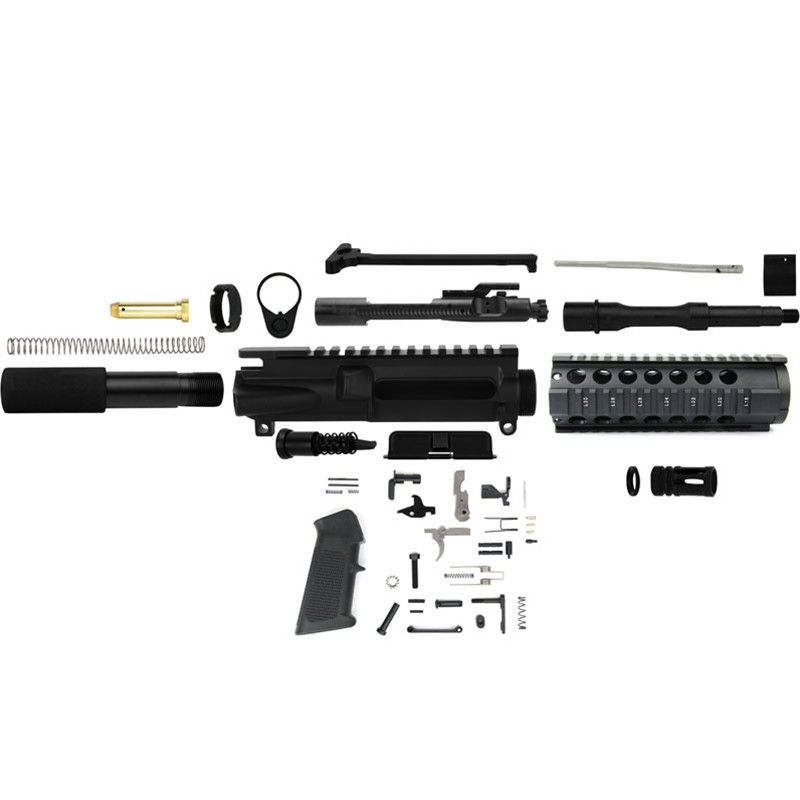 AR-15 M4 .223 Wylde Unassembled Basic Pistol Build Kit with 7.5