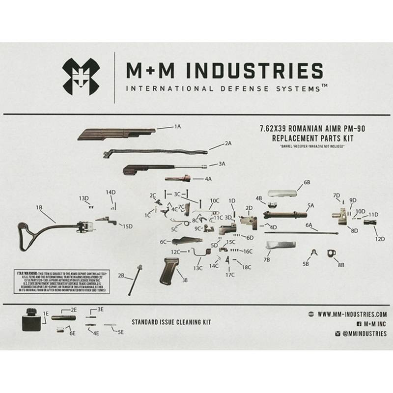 ak47 parts drawing