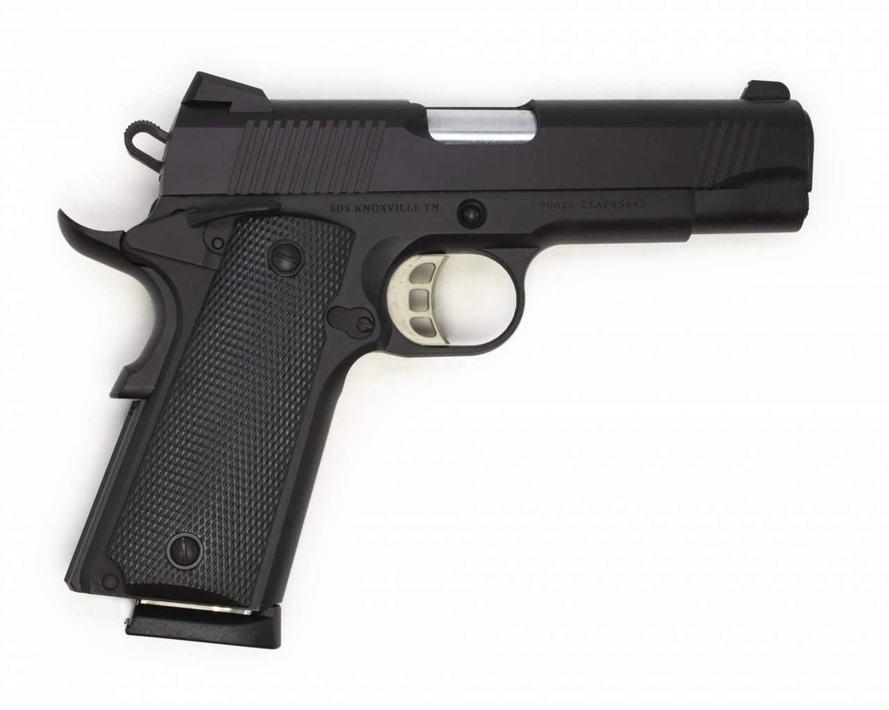 SDS Imports 45 ACP 4.25 8+1 1911 Carry Black Cerakote Steel Slide