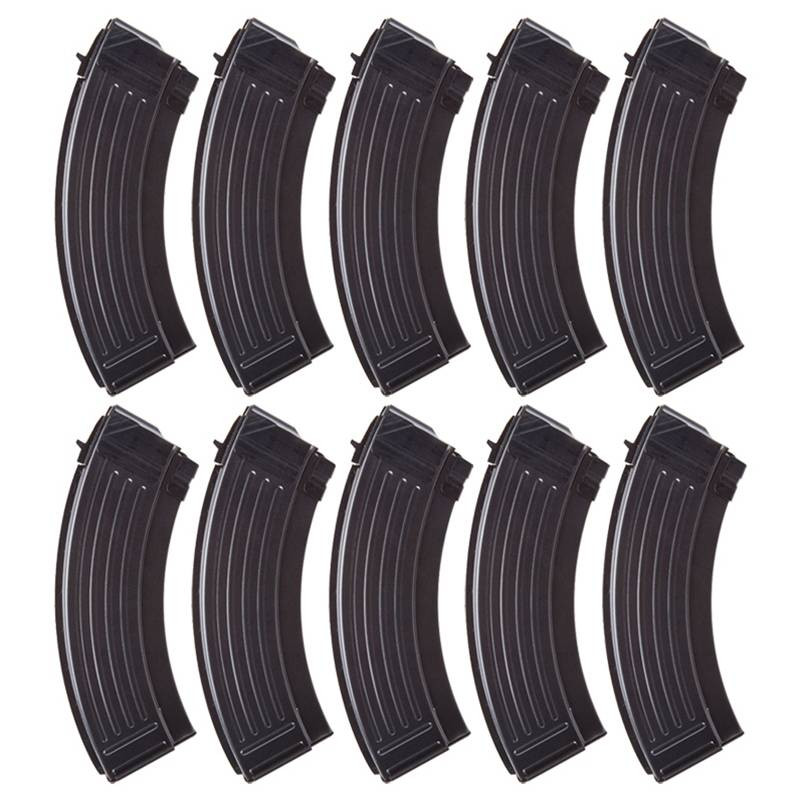 10-PACK Croatian AK-47 7.62x39 30rd Black Steel Mag with Bolt Hold