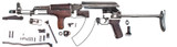 Romanian Model 65 AKM-47 7.62x39 Underfolder Parts Kit - Numbers Matching - Good Bluing