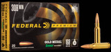 Federal GM308M Premium Gold Medal 308 Win 168 gr 2650 fps Sierra MatchKing BTHP 500rds in 20rd Boxes