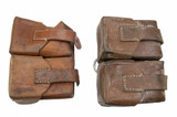 SERBIAN 2-PC LEATHER MAUSER CARTRIDGE POUCH