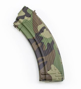 7.62x39 30rd Woodland Camo Hydrodipped Steel Mag for AK47