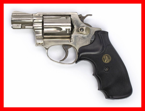 S&W 36 38 SPECIAL 2 BARREL NICKEL FIXED SIGHT SQUARE BUTT9960