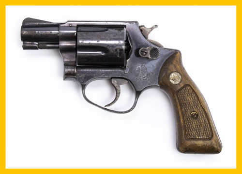 S&W 36, .38 Special 2 BARREL BLUED FIXED SIGHT SQUARE BUTT2383