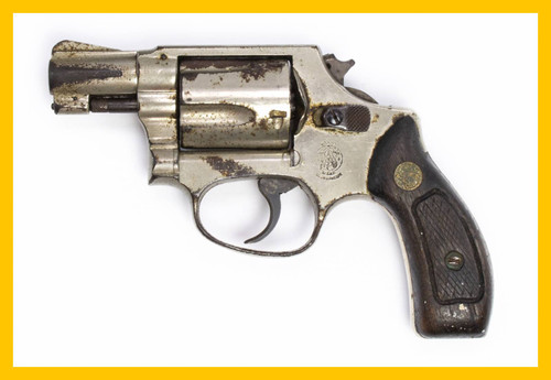 S&W 36 38 SPECIAL 2 BARREL FIXED SIGHTS ROUND BUTT NICKEL3623