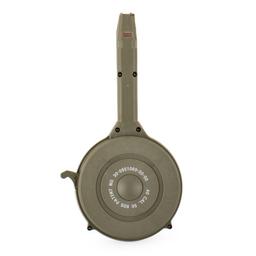 Glock .40 Cal 50rd Drum For All .40 Caliber Glock Handguns - O.D. Green