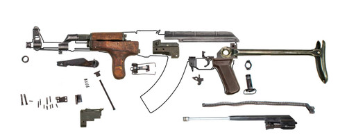 Romanian 1971 Model 65 AKM-47 7.62x39 Underfolder Parts Kit - Numbers Matching - Good Bluing - Year 1971