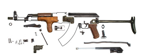 Romanian 1979 Model 65 AKM-47 7.62x39 Underfolder Parts Kit - Numbers Matching - Good Bluing - Year 1979