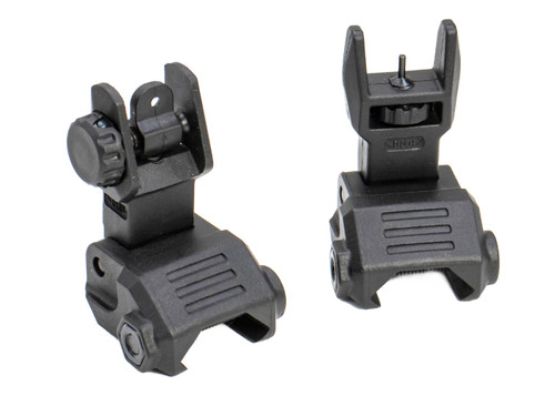 Picatinny Low-Profile Front and Rear Sight Set / Black